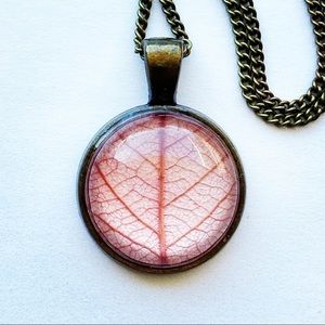 Beautiful Handmade Real Pressed Leaf Necklace
